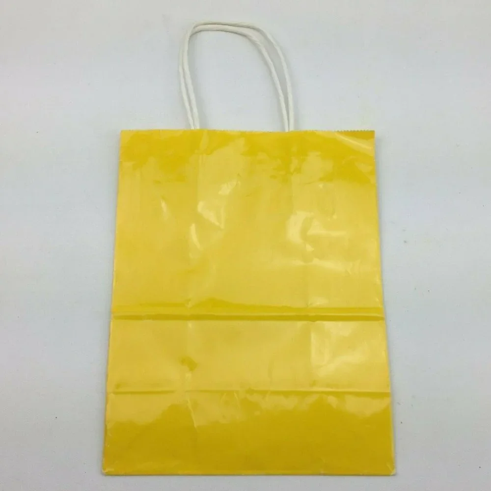 Birthday Present Wrapping Gift Bags Solid Color Lot Party Supply 9 Count